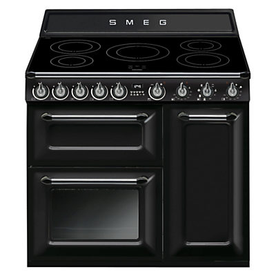 Smeg TR93I 90cm Victoria Range Cooker with Induction Hob Black